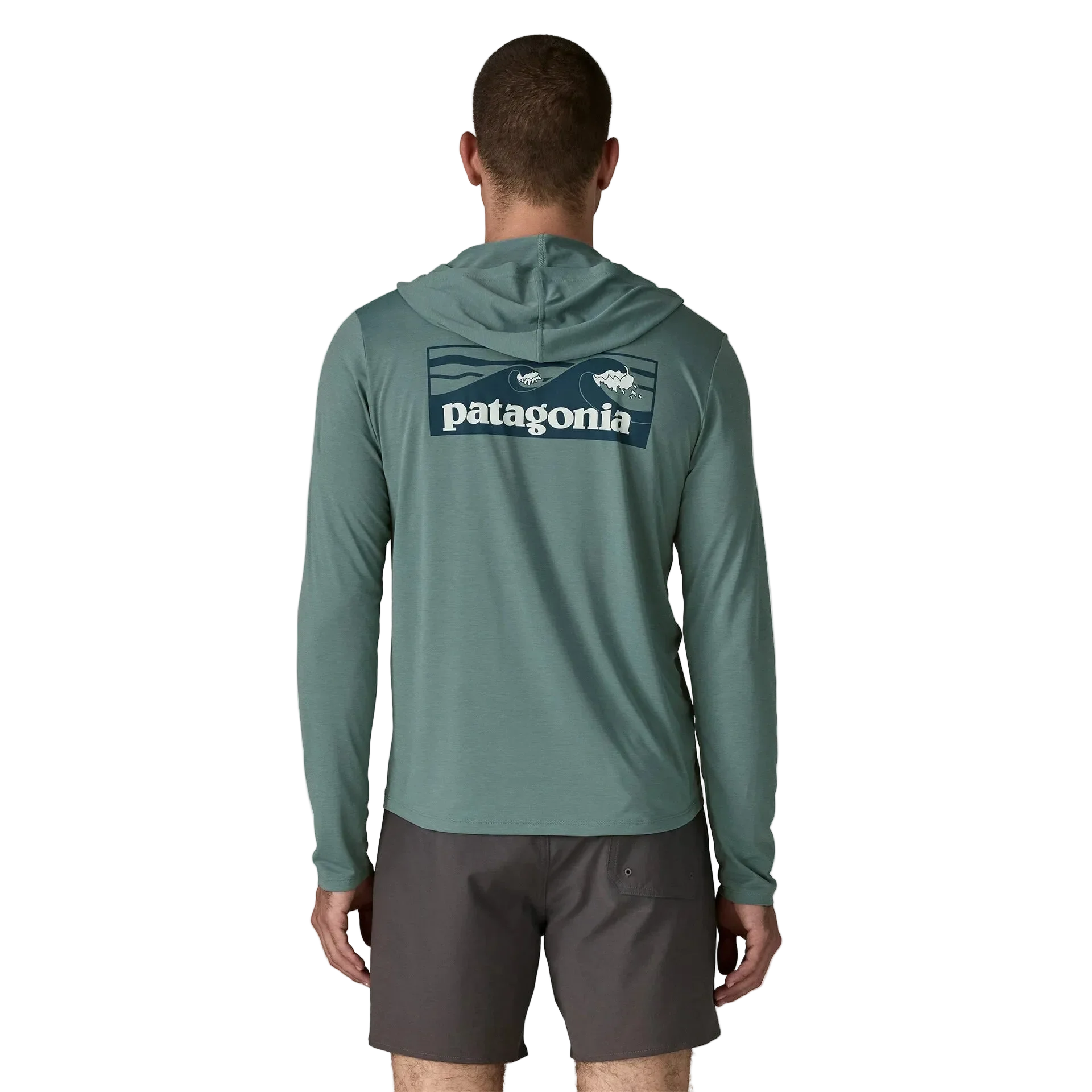 Men's Capilene® Cool Daily Hoody - Boardshort Logo (Blue Sage) - Image 3
