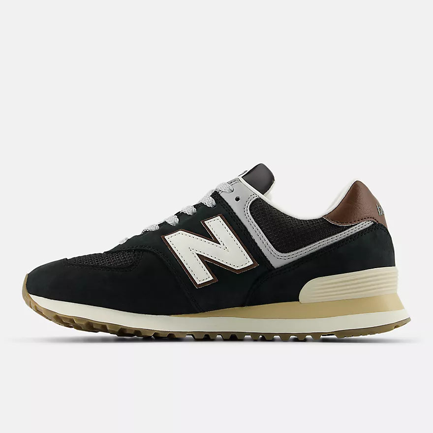 New Balance 574 (Black/Brown) - Image 3