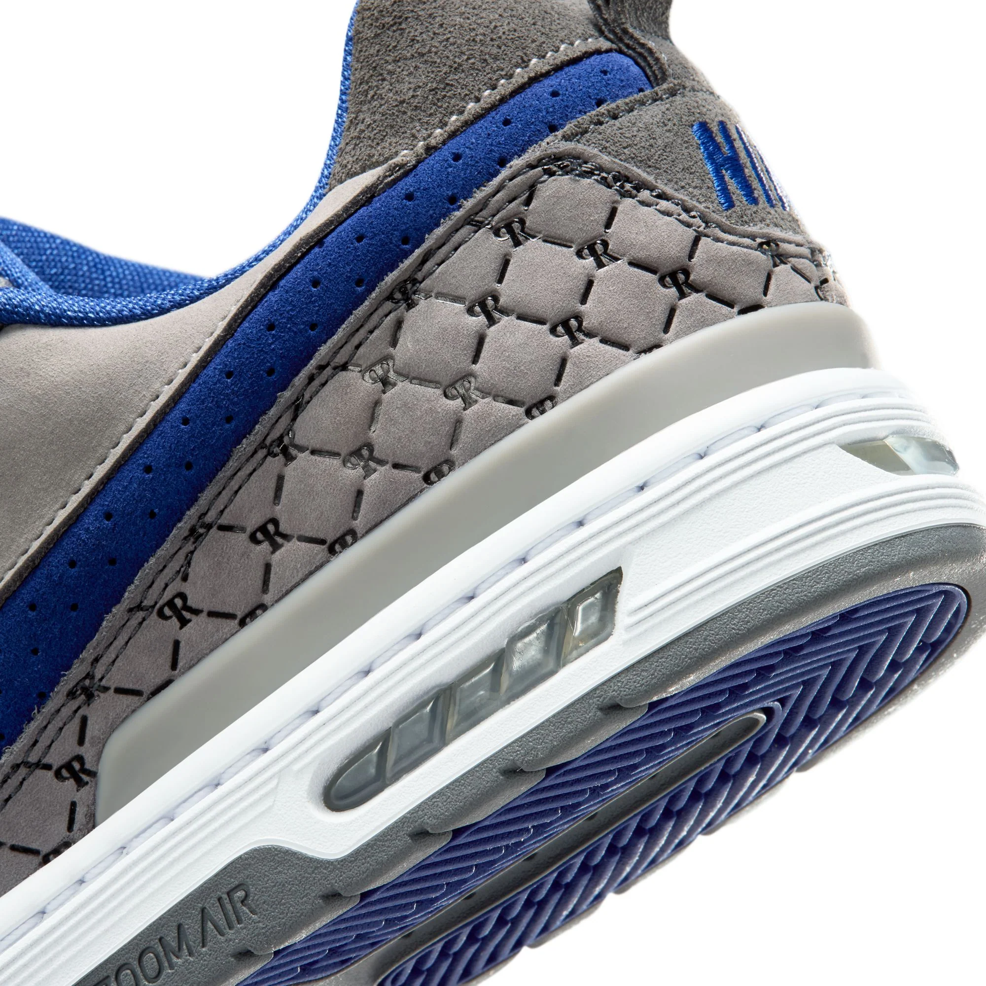 Nike SB Paul Rodriguez Zoom Air Low (Flint Grey/Deep Royal Blue) - Image 9