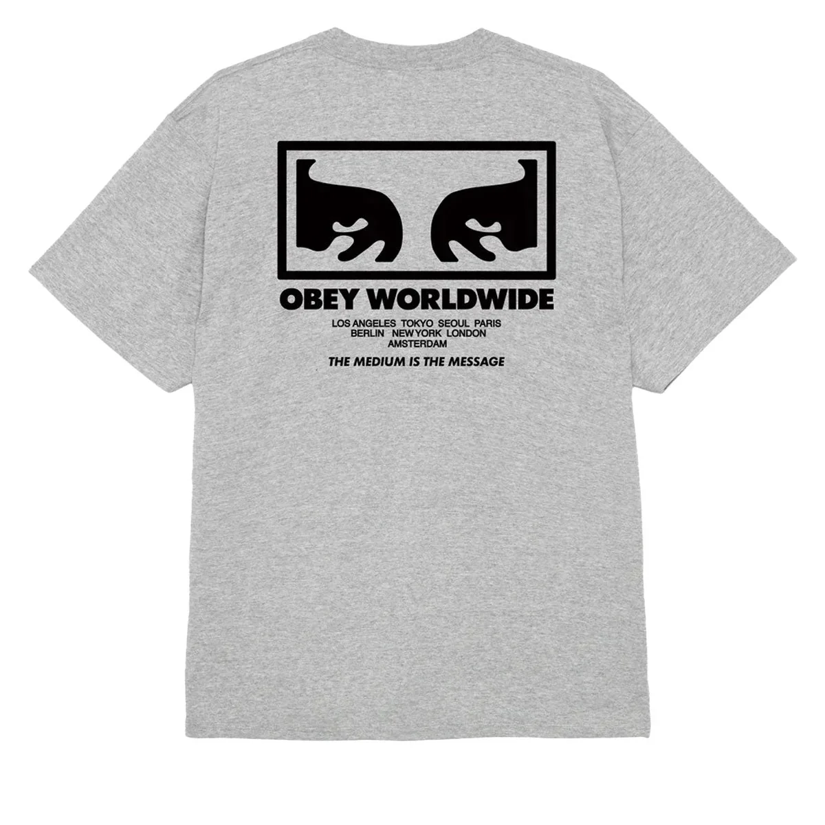 Obey The Medium Is The Message T-Shirt (Grey) - Image 2