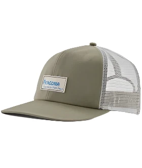Patagonia Trucker Hat Water People Label: River Rock Green