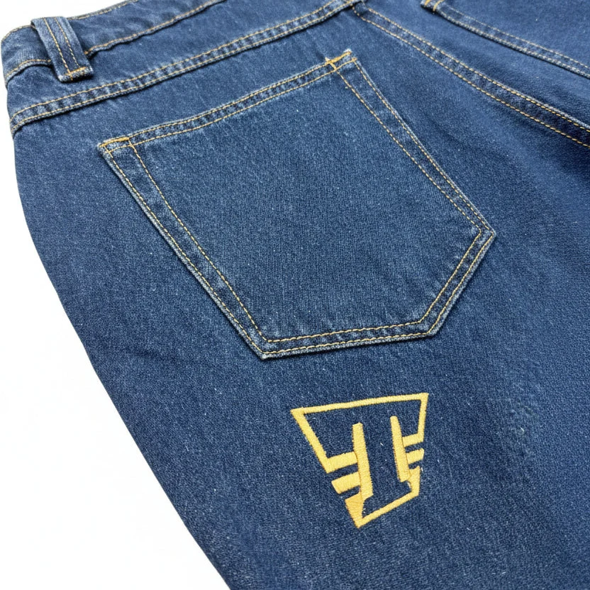 Theory Baggy Dark Blue Jeans - Image 3